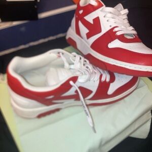 Off-White Red and White Sneakers
